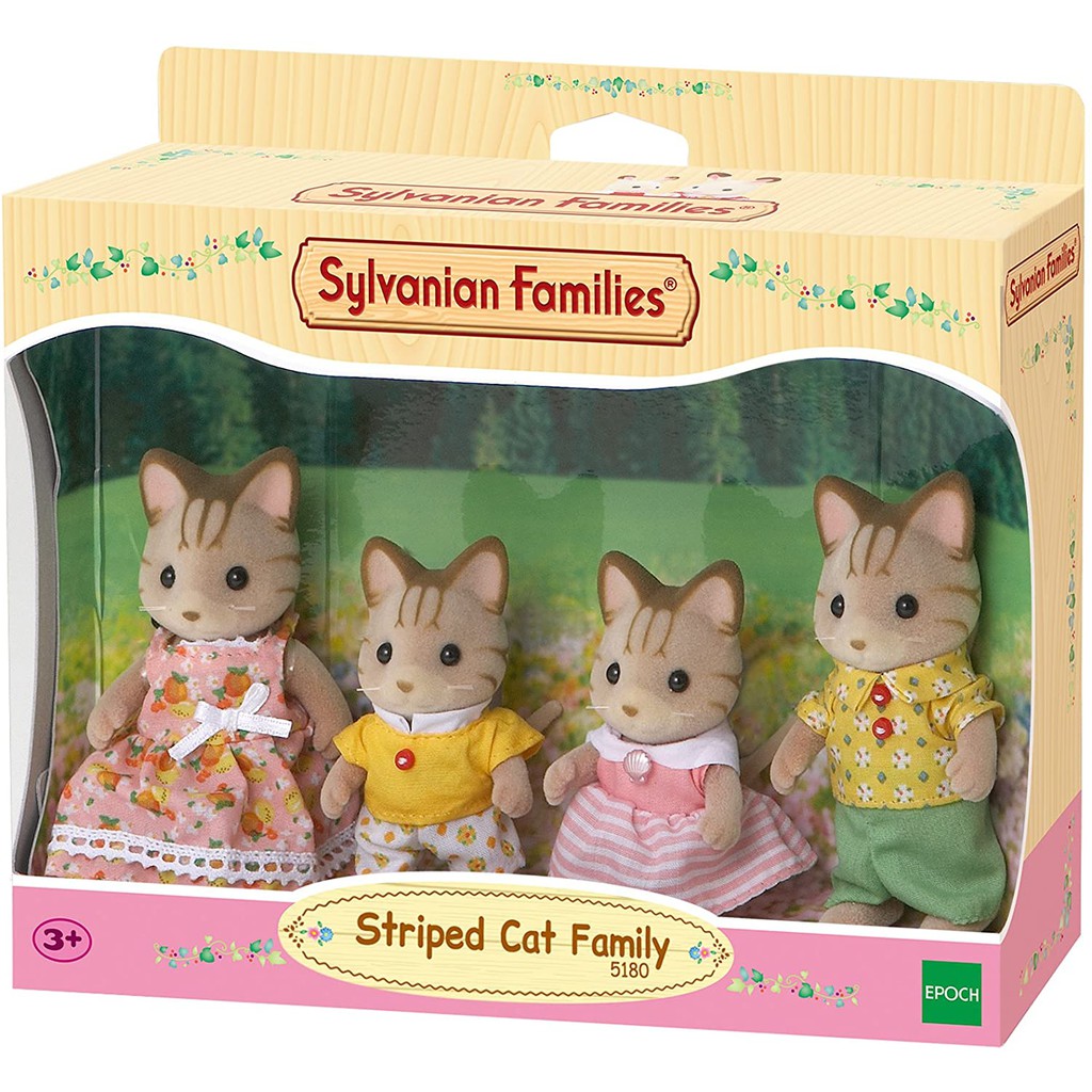 Sylvanian Families Gia Đình Mèo Vằn Striped Cat Family