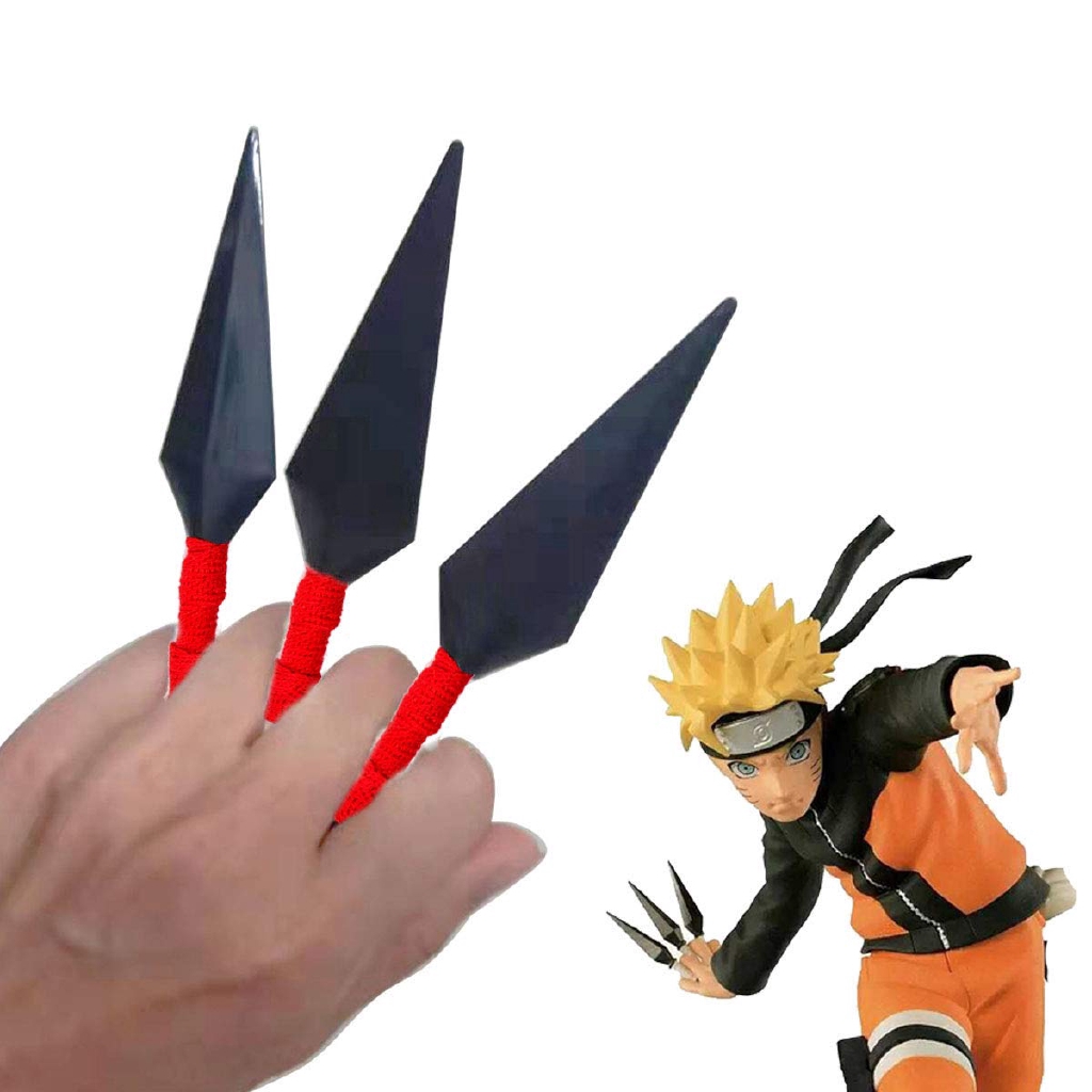 Naruto Kakashi Throw Knives Cosplay Props Konoha Ninja Plastic Darts Forehead