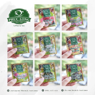 SET TRÀ Phúc Long | Mix 8 vị trà nhúng (trà đào, trà xanh, trà ô-long,...)