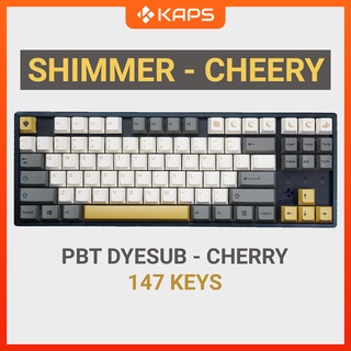 Keycap Shimmer PBT profile Cherry in dyesub 147 nút cho bàn phím cơ layout 108/104/98/87/84/75/68/64/61