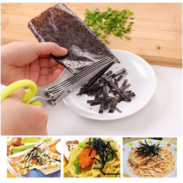 Kéo Cắt 5 Lưỡi Siêu Nhanh Tiện Lợi - KÉO CẮT GÀ VỊT - Kéo Cắt Chuyên Dùng - Kéo cắt đa năng , chất liệu thép cao cấp -