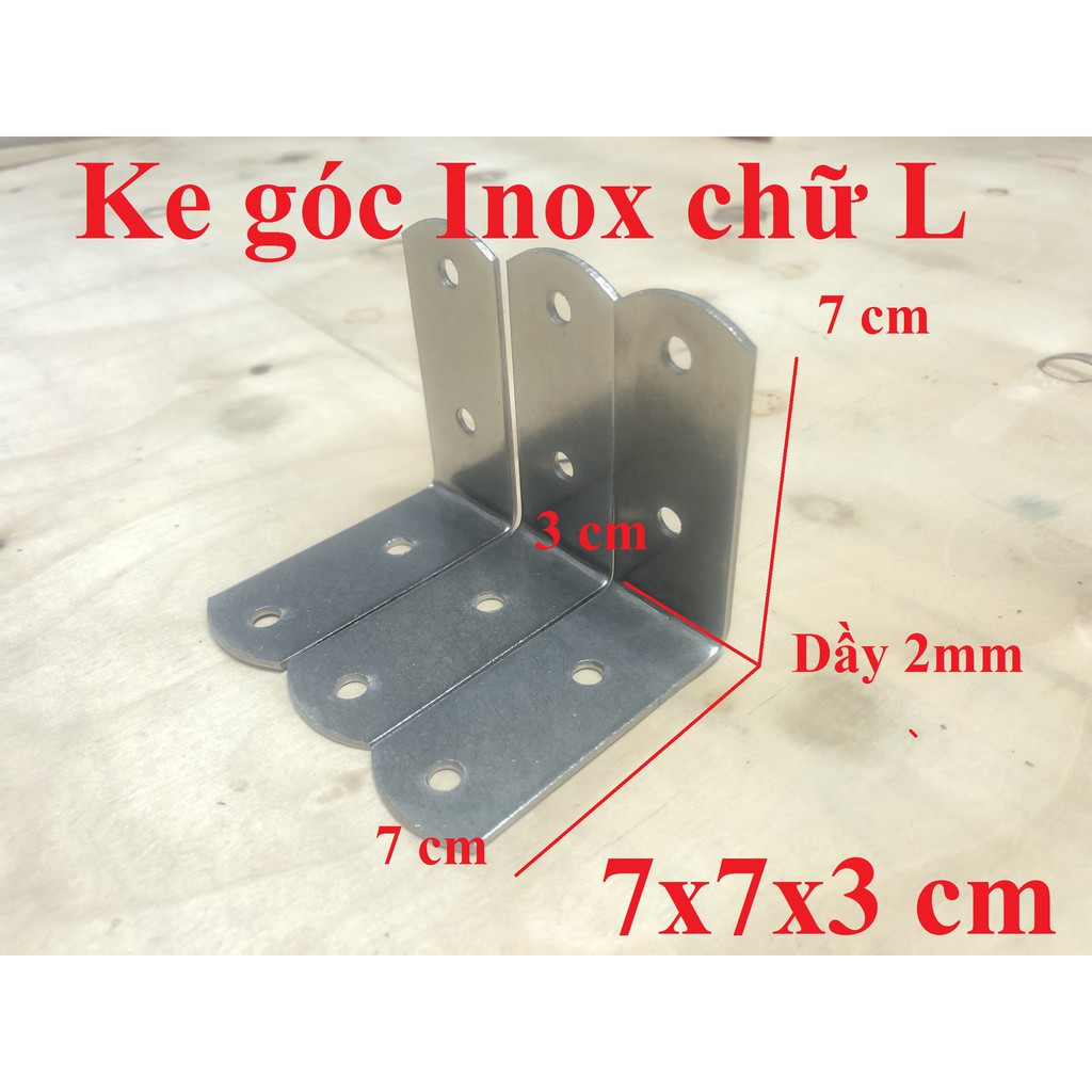 Ke góc vuông INOX chữ L bản rộng 2 cm