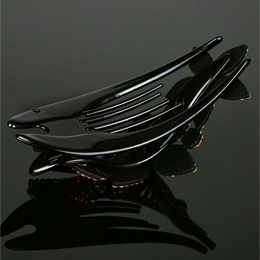 Kẹp tóc càng cua hình bông hoa kép linh hoạt nhiều màu sắc mới