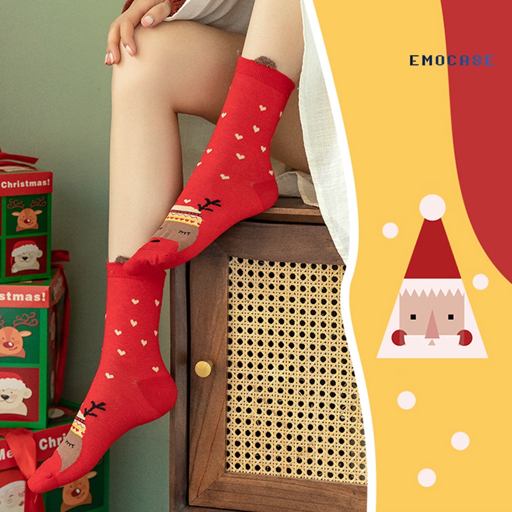 1 Đôi Vớ Chống Trượt Thoáng Khí Trang Trí Giáng Sinh
