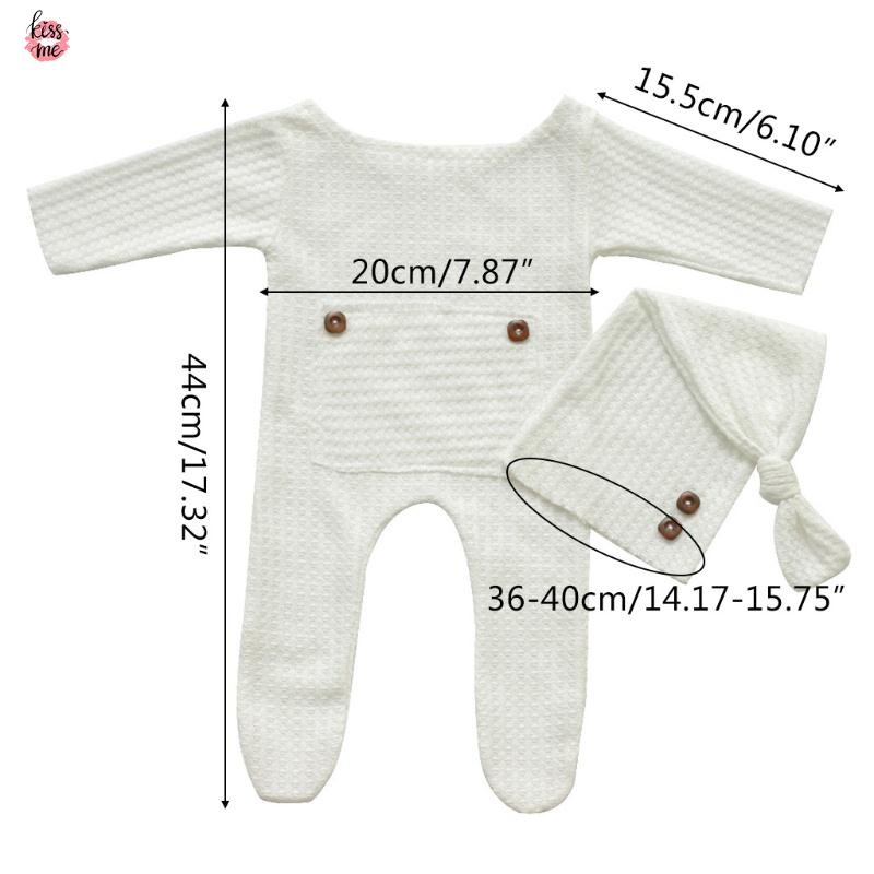 Set 2 Món Áo Liền Quần + Mũ Len + Đuôi Dài + Băng Đô Chụp Ảnh Cho Bé