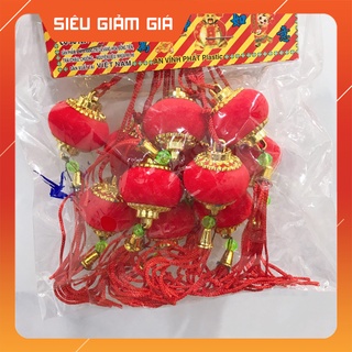 Túi 10 dây treo, khánh treo qủa cầu đỏ treo cành quất, cành mai, cành đào