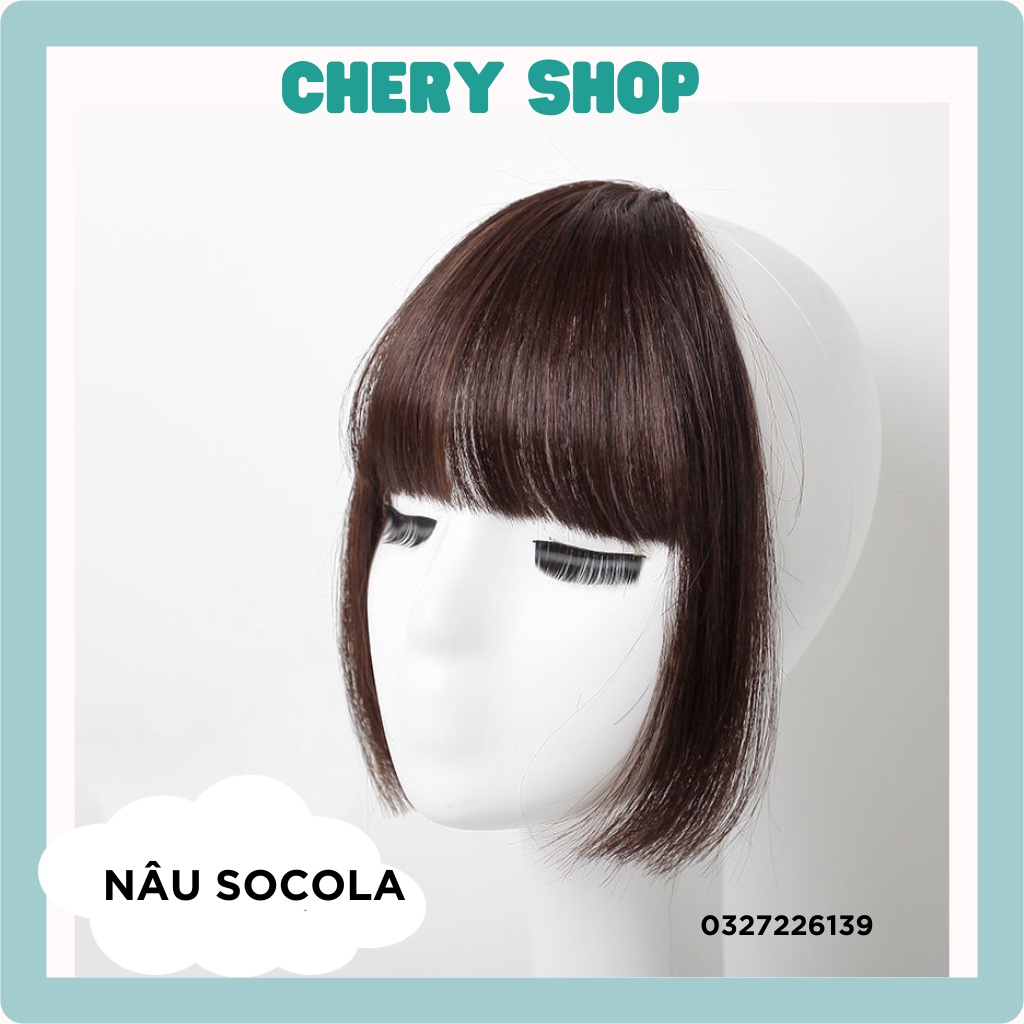 Tóc giả nữ mái dày NHẬT BẢN làm bằng sợi tơ cao cấp uốn ép thoải mái