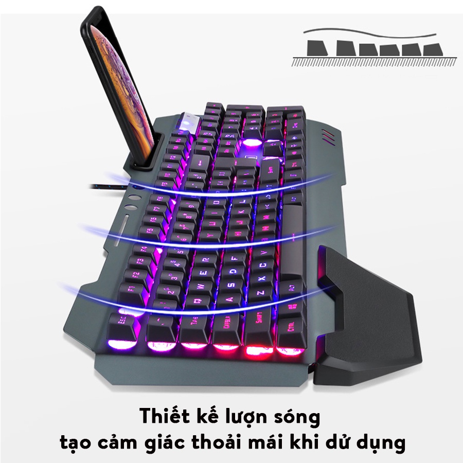 Bàn phím giả cơ Gaming Coputa Bàn phím máy tính laptop chơi game cao cấp K618 Full LED RGB