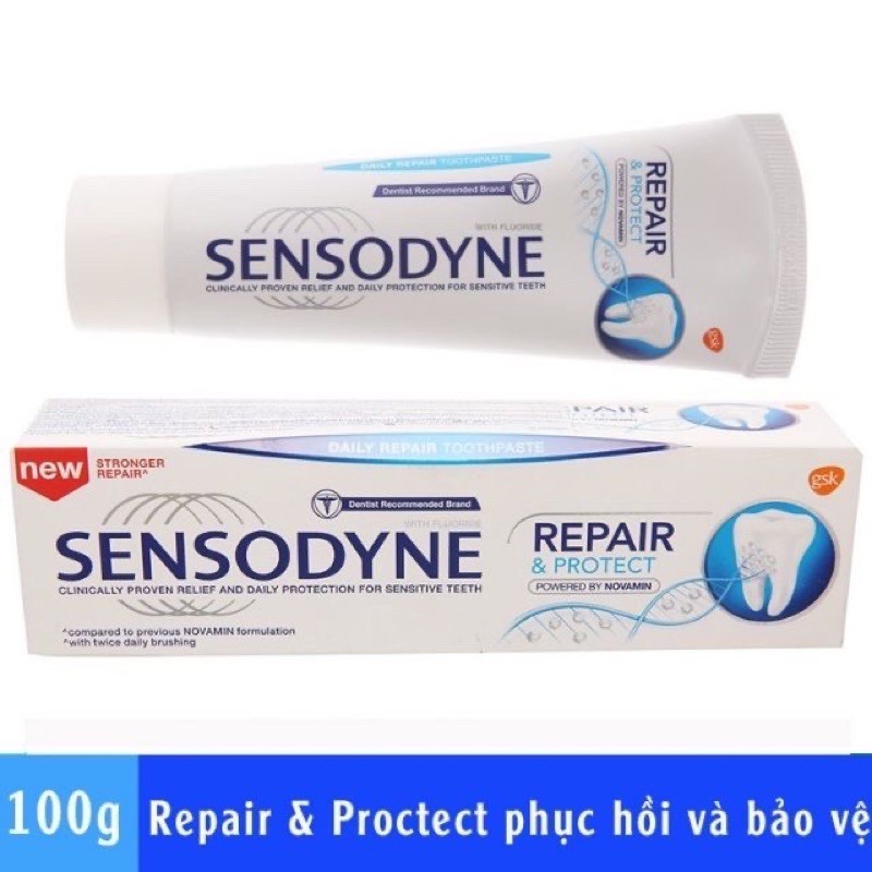 Kem đánh Răng Sensodyne 100g Thơm Mát Giảm Ê Buốt Bảo Vệ Toàn Diện