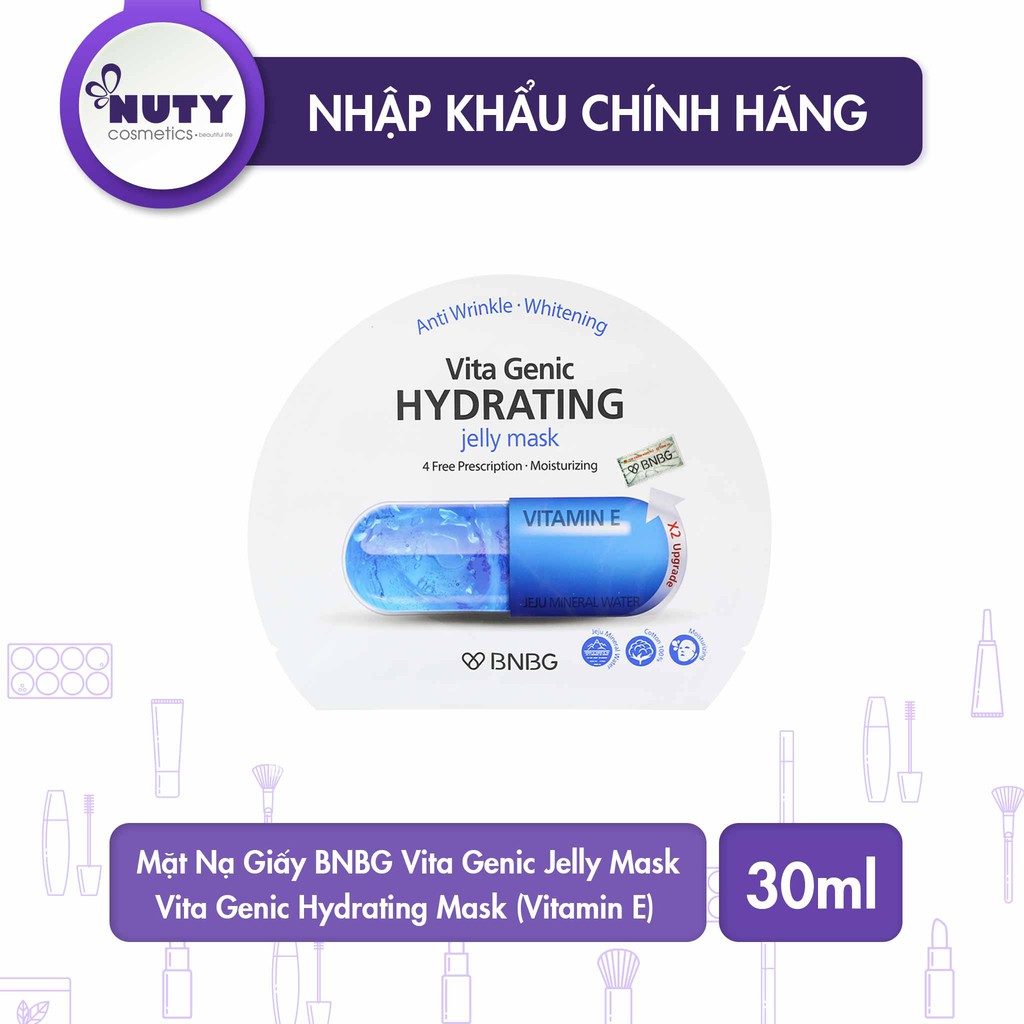 [Bạn mới nhập COSHBM -50% đơn 0Đ] Mặt Nạ Giấy Cấp Ẩm, Dưỡng Trắng, Mờ Thâm BNBG Vita Genic Jelly Mask 30ml (1 cái) | WebRaoVat - webraovat.net.vn