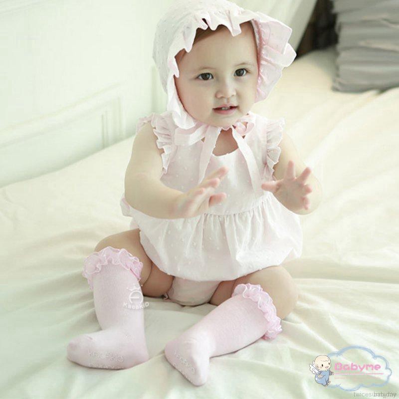 ☀ sunny ღ Tất đầu gối phối ren đáng yêu cho bé gái