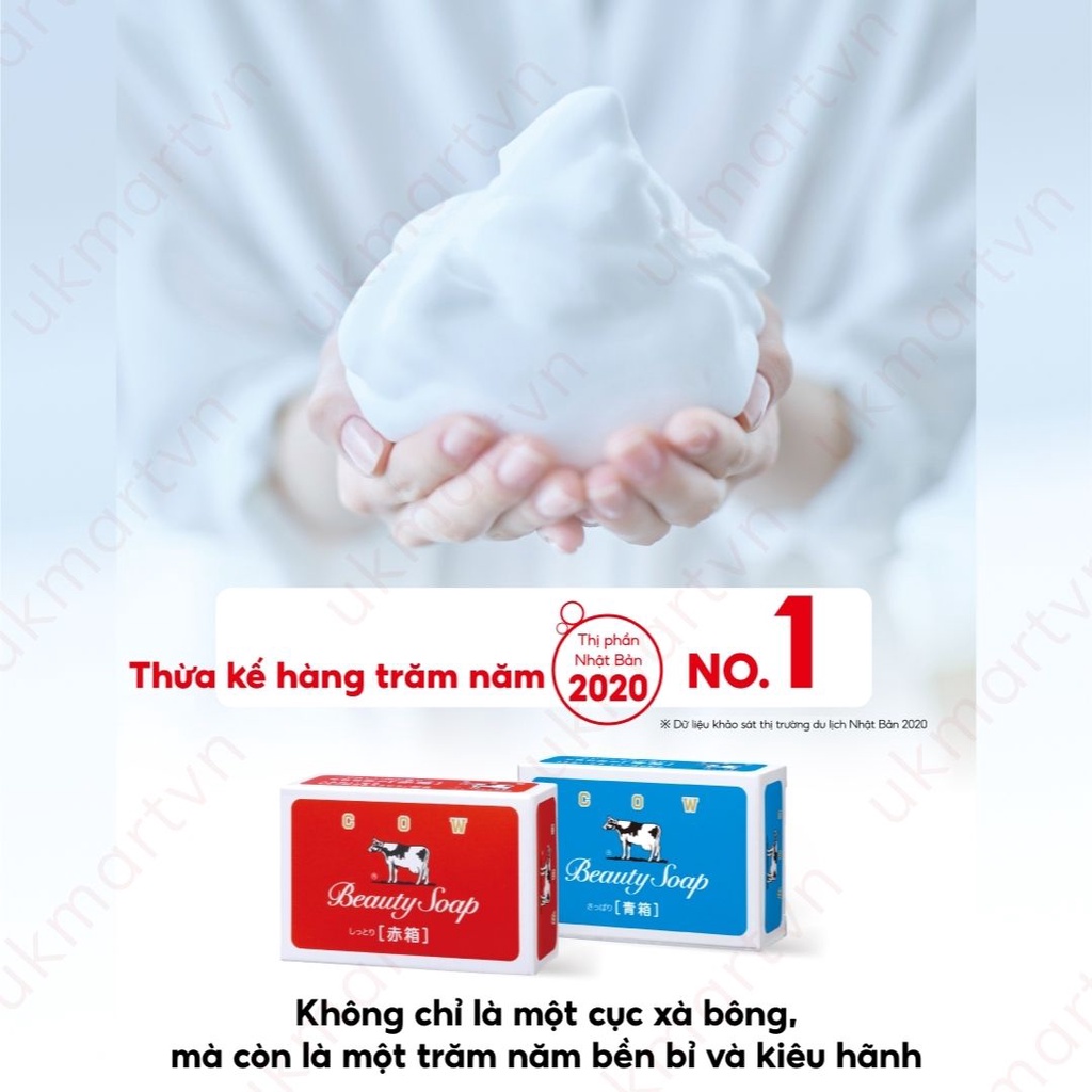 Xà Phòng Rửa Mặt Cow Beauty Soap Dưỡng Da Sáng Mịn Da Chiết Xuất Sữa Bò Tươi 100g