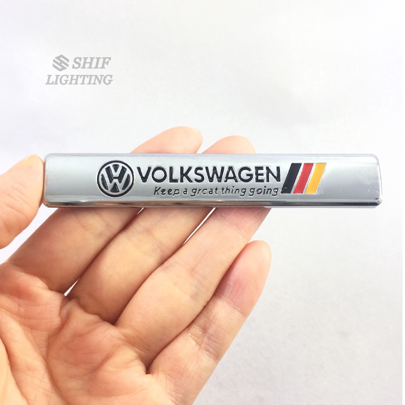 Miếng dán kim loại hình logo dòng chữ trang trí xe hơi VW volkswangen tiện dụng