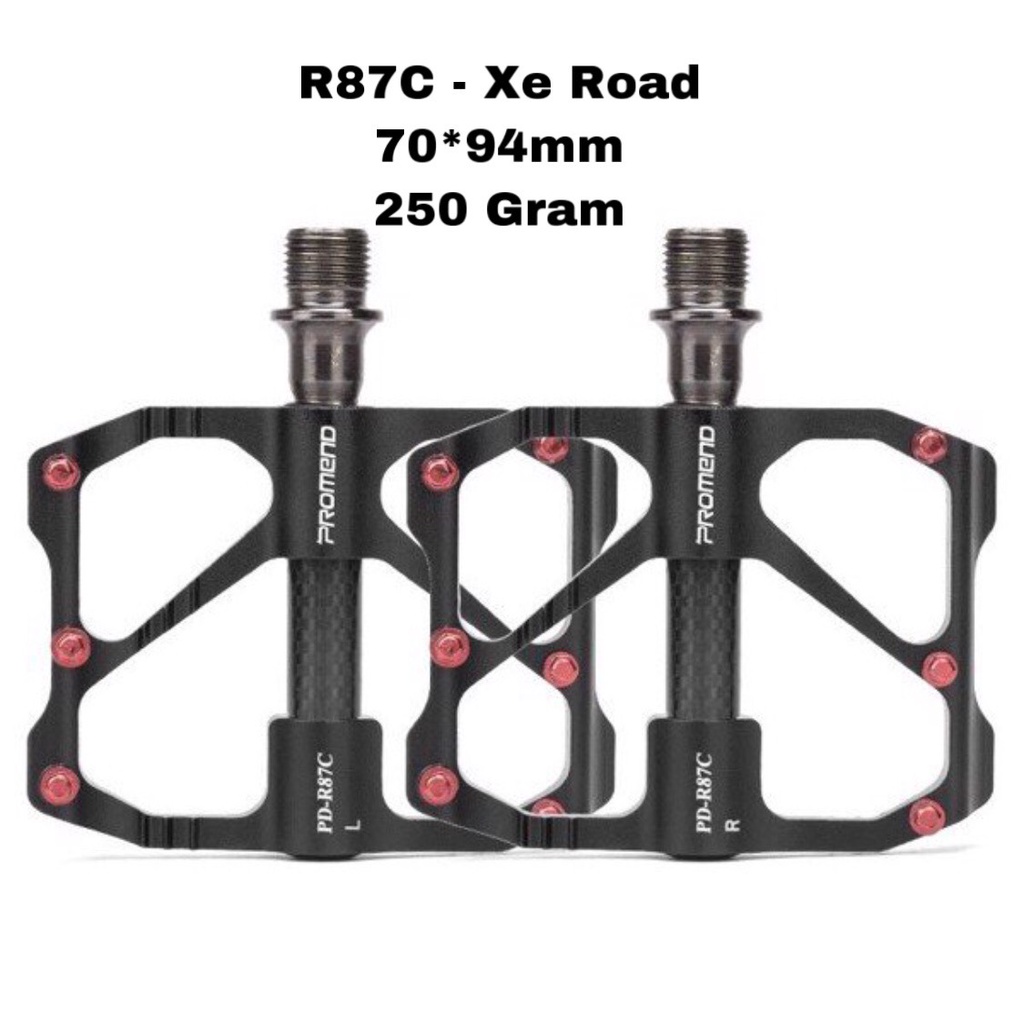 69bikeshop_BÀN ĐẠP PEDAL PROMEND TRỤC CARBON 3 VÒNG BI TRỚN SIÊU NHẸ