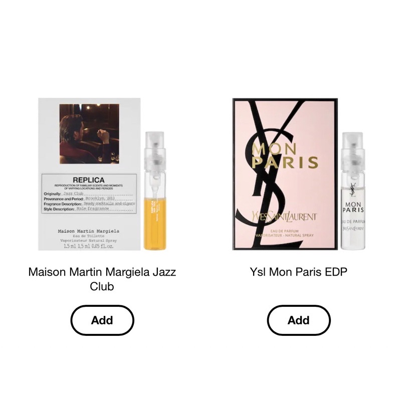 🌸Mẫu thử NƯỚC HOA REPLICA chính hãng các mùi - gift Sephora US