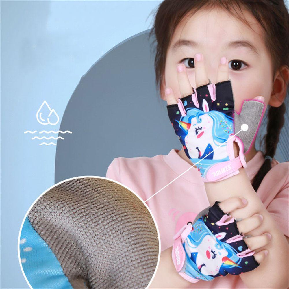 Găng Tay Thể Thao Nửa Ngón Chống Mồ Hôi Dành Cho Trẻ Em