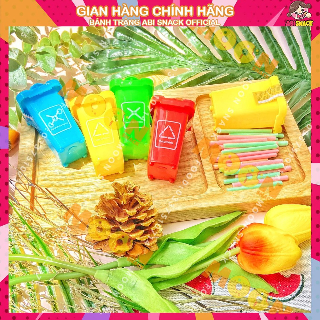 Kẹo tăm lạnh thùng rác loại nhỏ/to độc lạ dễ thương-đồ ăn vặt bánh kẹo