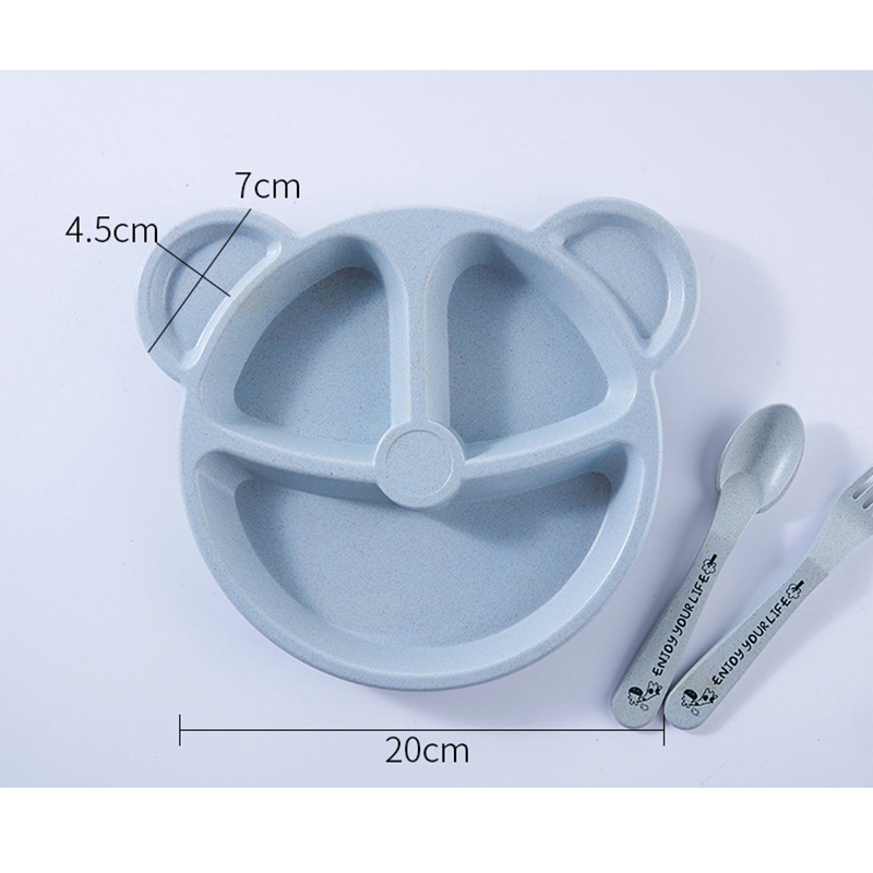 1 Bộ Đĩa Tập Ăn Dễ Dàng Thu Hút Trẻ Em Tăng Cường Khả Năng Ăn Uống Thiết Kế Vui Nhộn Cho Trẻ Em