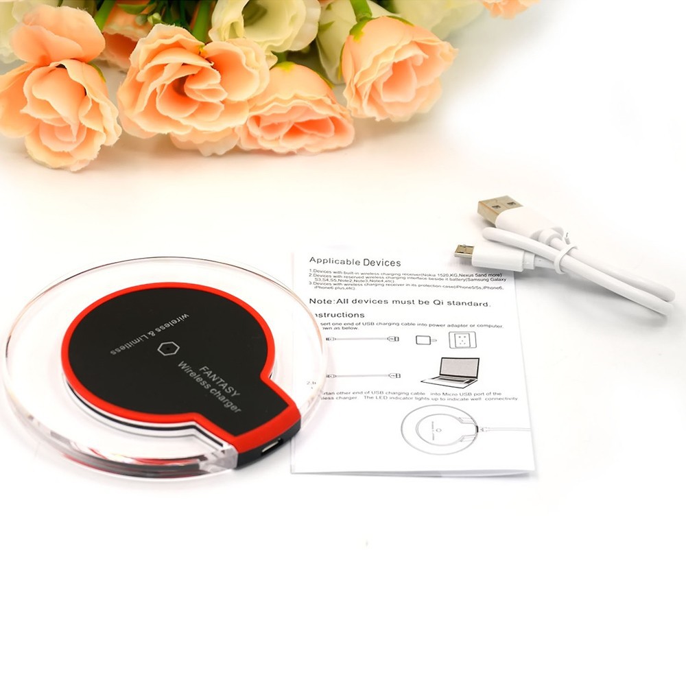 Universal Crystal Qi Wireless Charger Charging Pad for iPhone 6 Samsung LG HTC vn