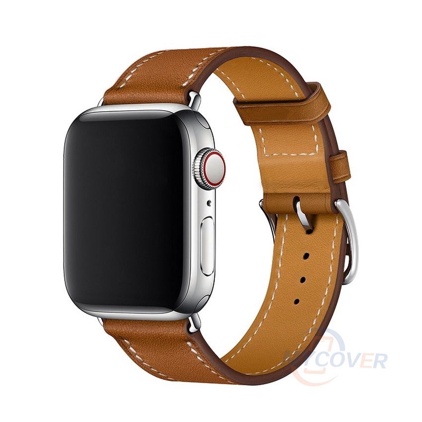 Dây Đeo Bằng Da Cho Đồng Hồ Thông Minh Apple Watch Series 7 6 SE 5 4 3 2 1 iWatch 45mm 44mm 41mm 42mm 40mm 38mm