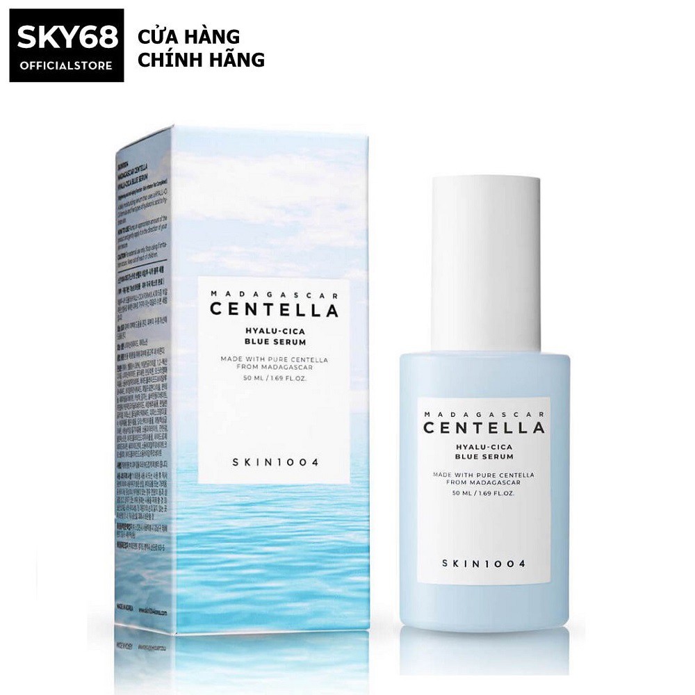 Tinh chất cấp ẩm, giảm mụn, dưỡng trắng da Skin1004 Madagascar Centella Hyalu-cica Blue Serum 50ml