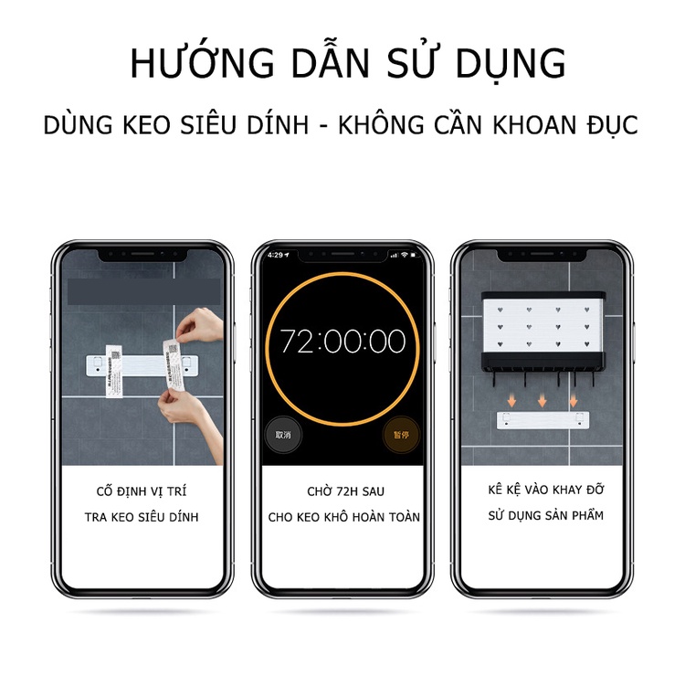 Ống Đựng Đũa Muỗng Inox 304 Có Khay Hứng Nước - Tặng Kèm Móc Treo Đồ Đa Năng MKS043