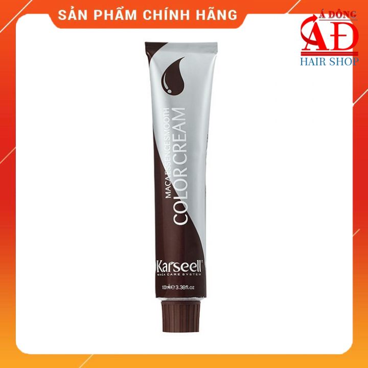 [+Tặng mũ trùm] THUỐC NHUỘM TÓC PHỤ BẠC NÂU TỰ NHIÊN KARSEELL COLOR 100ML + KÈM OXY