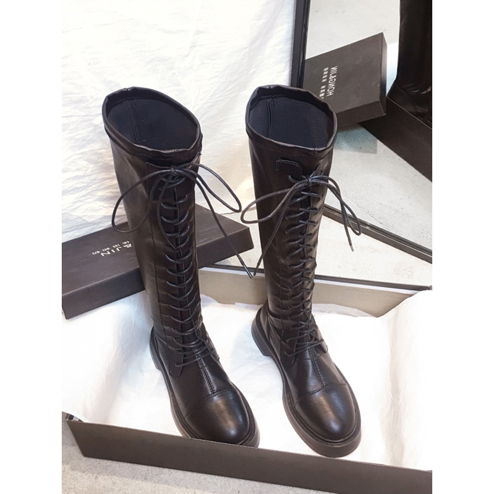 ORDER - Giày Boot da nữ Martin chiến binh cổ cao 2 mẫu ( Có ảnh thật ) | BigBuy360 - bigbuy360.vn