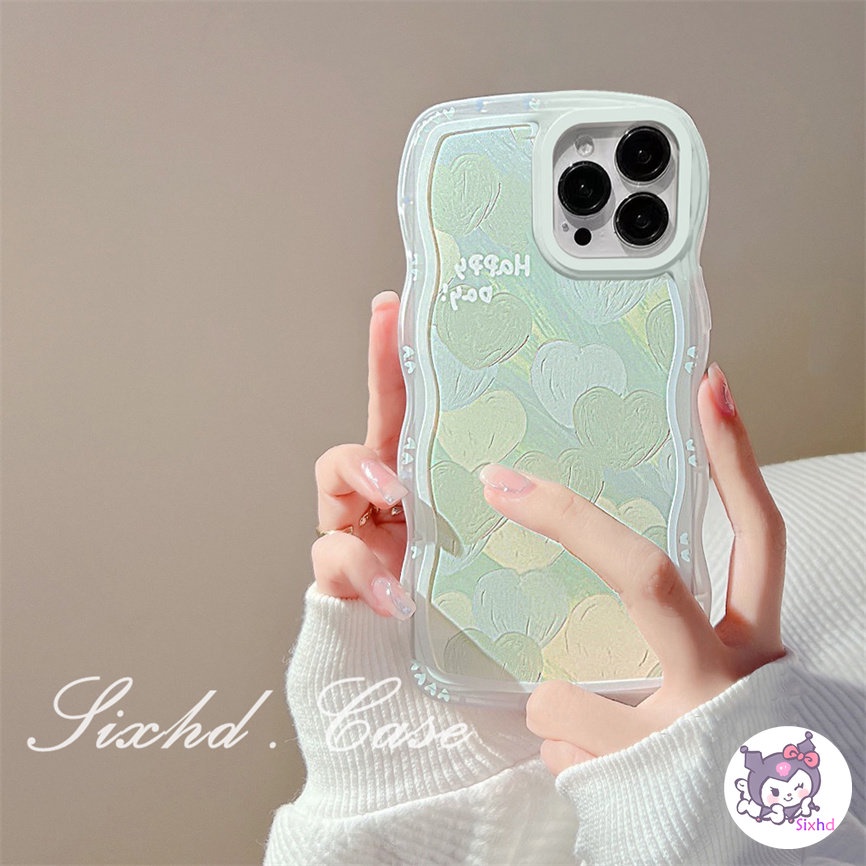 Compatible With Samsung A12 A23 A22 A13 A14 A04e A03s A50 A50s A30s A34 A33 A04 A04s A53 A54 A51 A52 A31 A11 M11 A21s A71 A30 A20 A02s M12 M22 S23 S22 Ultra sixhd Ốp Điện Thoại Mềm Họa Tiết Trái Tim Màu Xanh Lá Cho