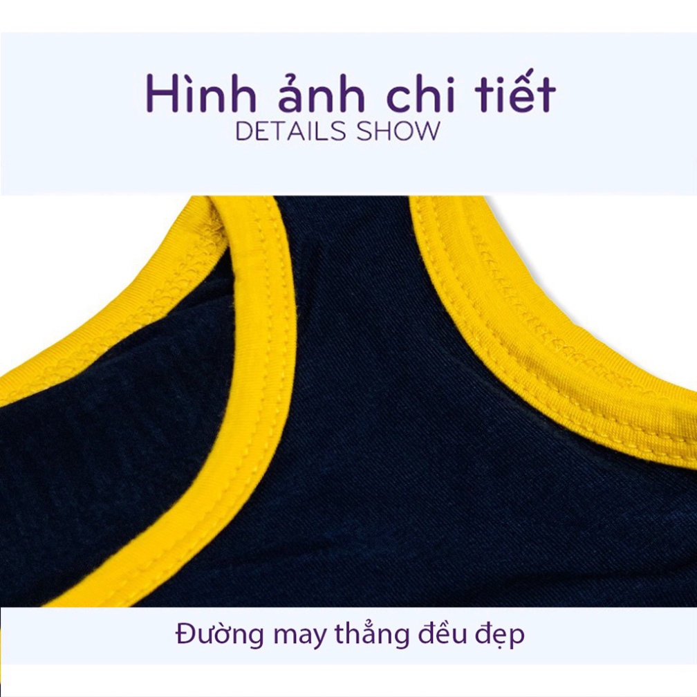 Bộ ba lỗ cho bé chất thun lạnh size đại cho bé trai bé gái từ 8-19kg LYBABAY BBL02