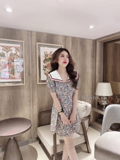 Đầm hoa nhí dáng xoè (2 màu)