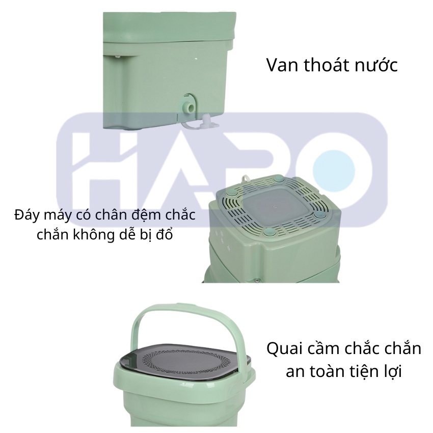 Máy giặt mini gấp gọn siêu tiện lợi, vắt khô, khử khuẩn bằng công nghệ mới, Máy giặt đồ gấp gọn đa năng giá rẻ