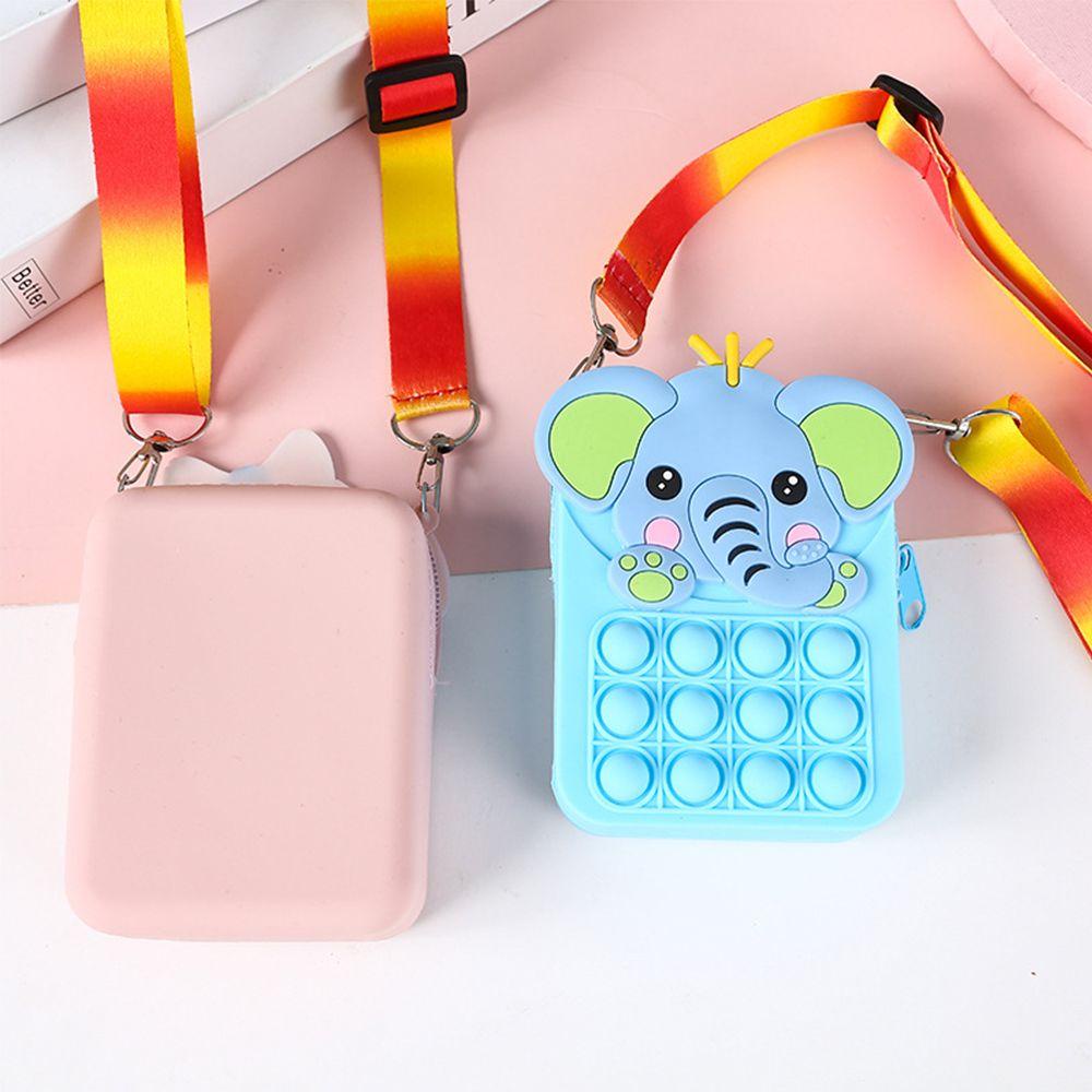 Herietta Túi Bong Bóng Đeo Chéo Vai Đựng Tiền Xu Đồ Chơi Fidget Spinner Bằng Silicon Hình Heo Hoạt Hình