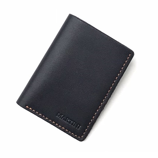 Ví nam mini da bò handmade nhỏ gọn kiểu đứng thời trang gbinhbui24 | VI03