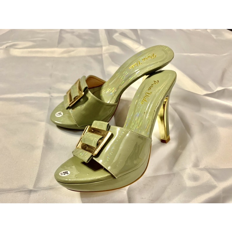 Dép cao gót, dép nữ đế đúp 12 phân GCG04 __