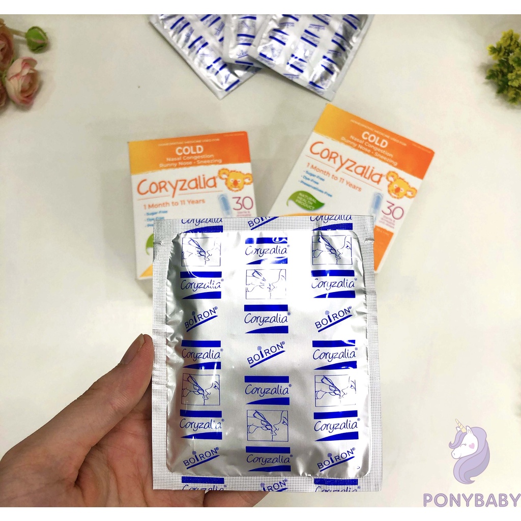 Muối uống vi lượng đồng căn Coryzalia Boiron hộp 30 ống cho trẻ từ 1 tháng đến 11 tuổi của Canada
