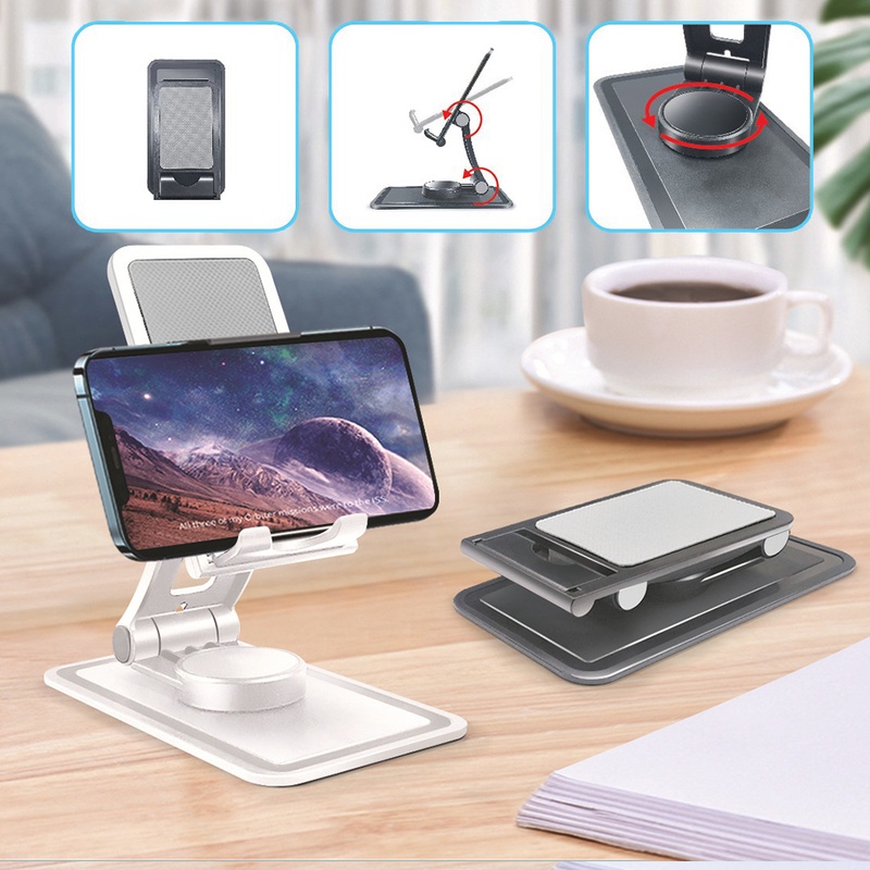 Giá Đỡ Điện Thoại / Máy Tính Bảng Để Bàn Xoay 360 Độ Tùy Chỉnh Tiện Dụng