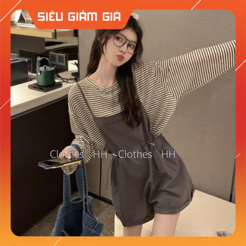 Set Yếm Kèm Áo Kẻ Ngang Hàng Quảng Châu SB3004-Teen 888