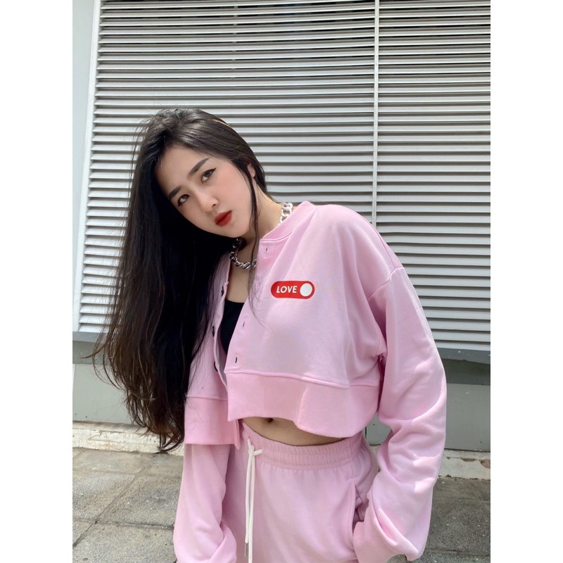 ÁO CARDIGAN CROPTOP LOVE | BigBuy360 - bigbuy360.vn