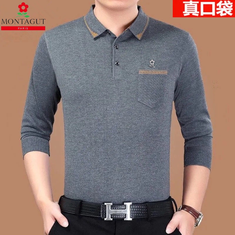 ✱Áo polo tay dài thời trang dành cho nam trung niên