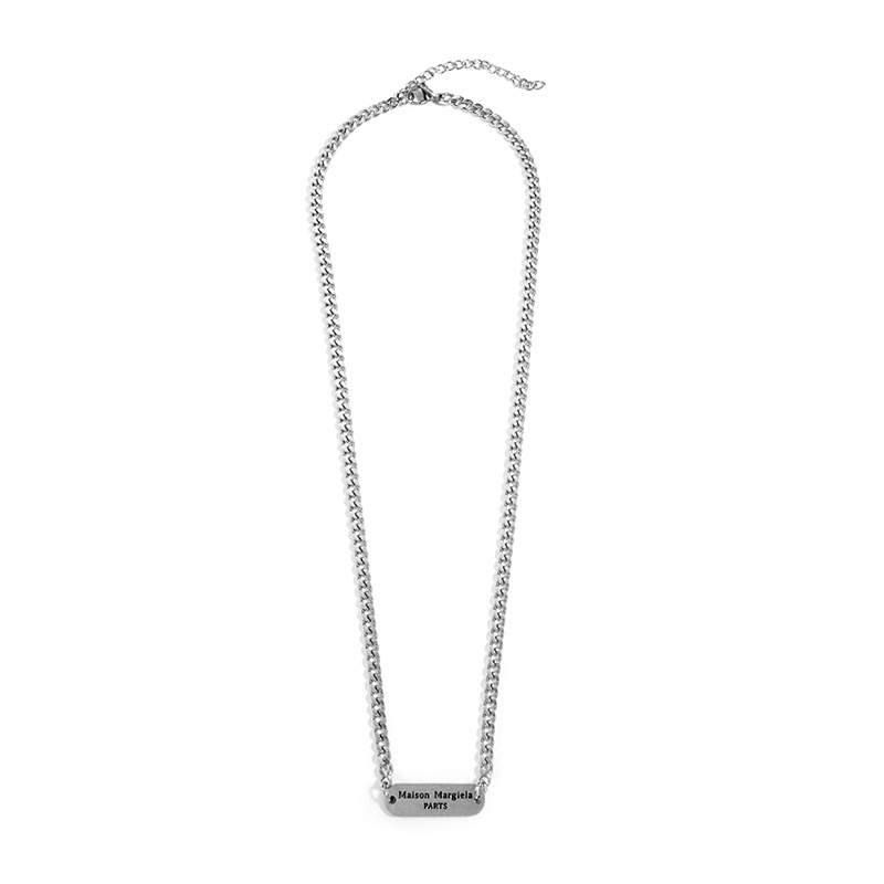 Vòng cổ Mặt Vuông Khắc Chữ Đơn Giản Cá Tính