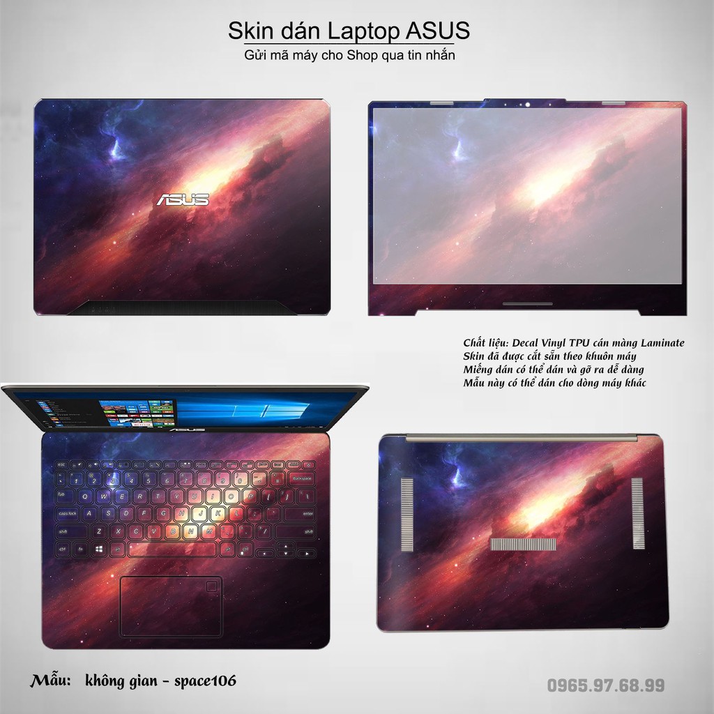 Skin dán Laptop Asus in hình không gian _nhiều mẫu 18 (inbox mã máy cho Shop)