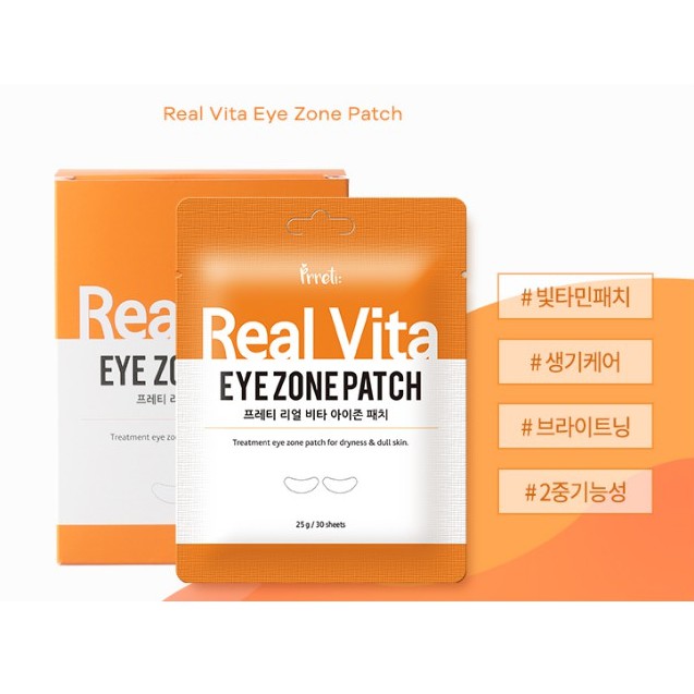 1 túi 30 miếng Mặt nạ cho mắt Prreti Real Vita Eye Zone Patch | BigBuy360 - bigbuy360.vn