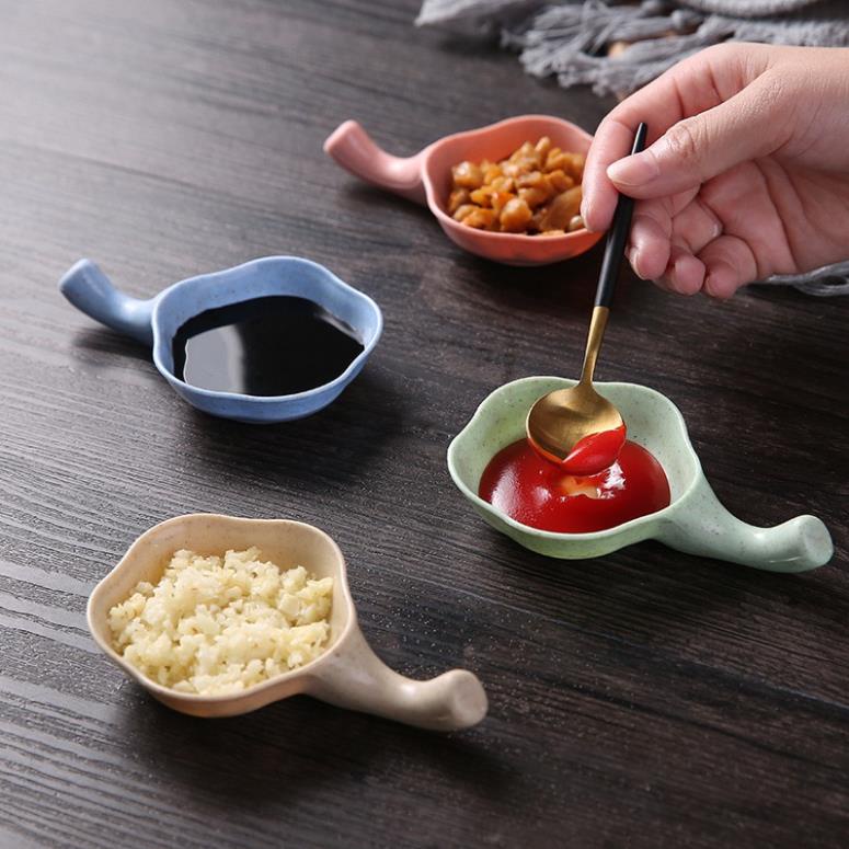 Chén Bát Đựng Gia Vị Đựng Nước Chấm Gia Vị có quai gác đũa làm Từ Lúa Mạch Xinh Xắn