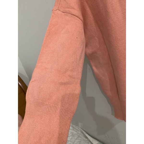 Áo len hàn cổ 3 phân màu hồng cam 2hand