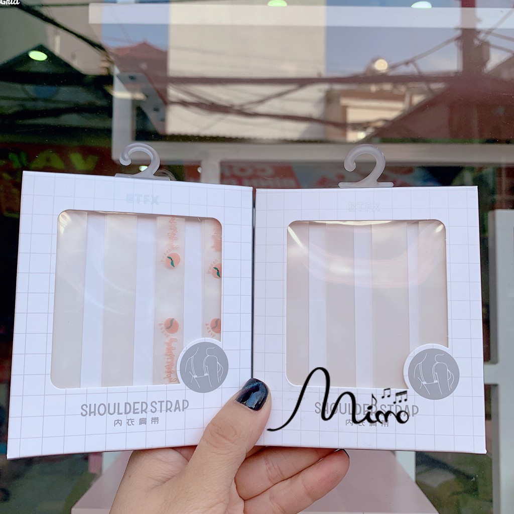 Dây áo con trong suốt họa tiết họa tiết mùa hè nhiều mẫu gửi ngẫu nhiên(2 đôi)