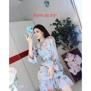 [ SALE SỐC] Váy Hoa Ôm Body Đuôi Cá Tay Dài và Váy Hai Dây Cánh Tiên Siêu Xinh
