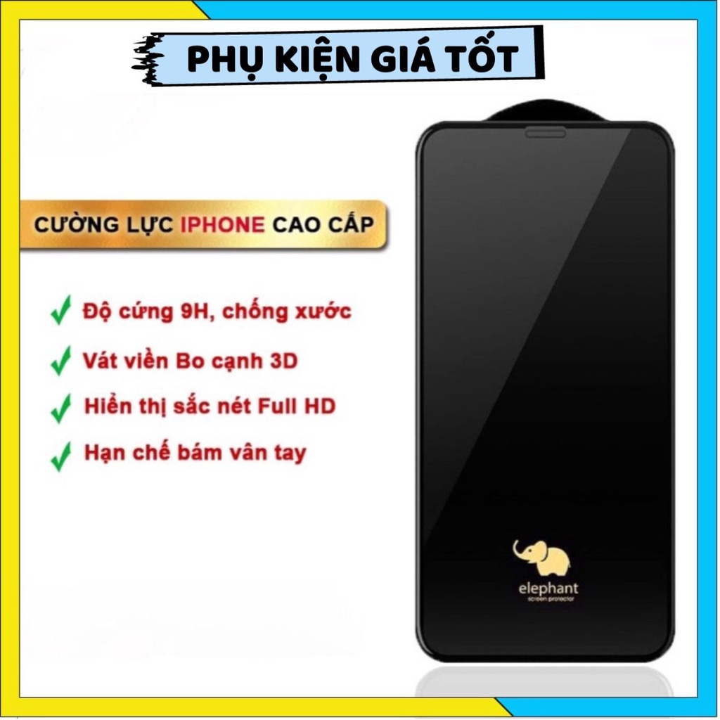Kính Cường Lực 6D Voi cao cấp full màn hình chính hãng WK cho các dòng iP