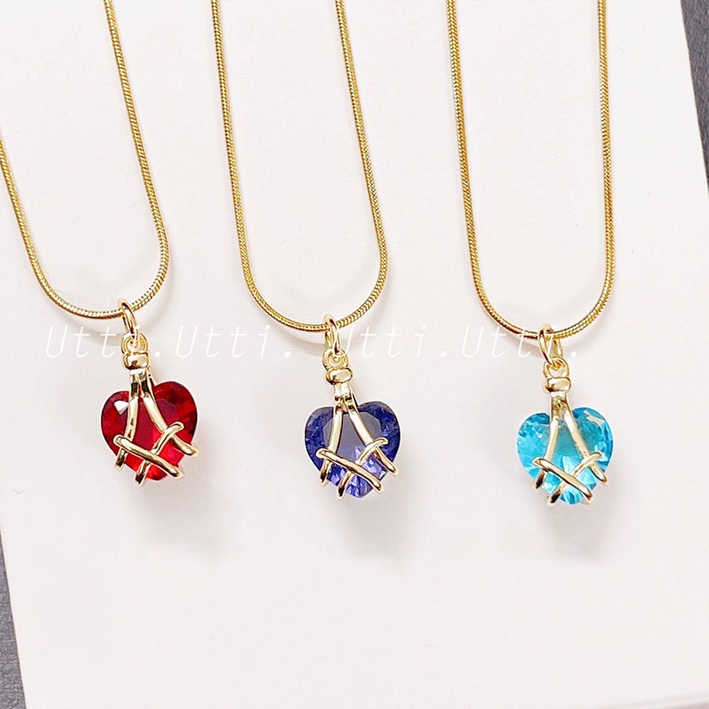 Vòng cổ Thép Titan Mặt Hình Lâu Đài Búp Bê Barbie Đính Đá Zircon Không Tì Vết Quyến Rũ Cho Nữ