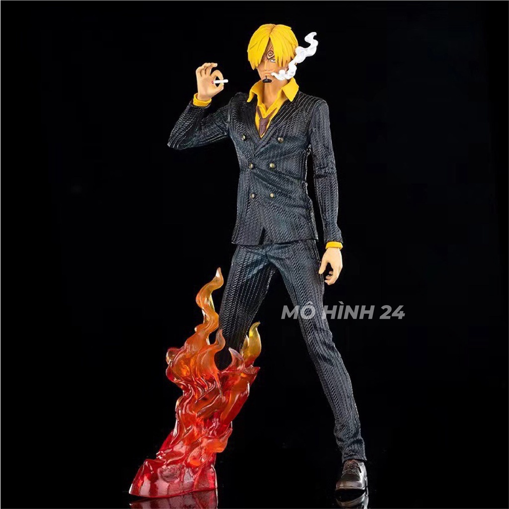 [32cm] Mô hình đồ chơi Vinsmoke Sanji hắc cước nhả khói Figure haki ONE PIECE ONEPIECE ĐẢO HẢI TẶC VUA HẢI TẶC áo Trắng